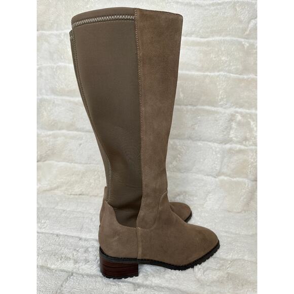 Blondo Symone Size 6 Waterproof Knee High Boot Taupe Suede - Picture 3 of 6